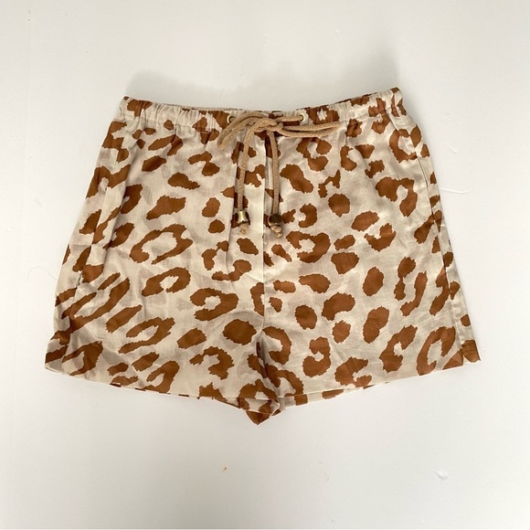 NANUSHKA Febe Pyjama Style Shorts ocelot leopard print cotton xs - Picture 4 of 10